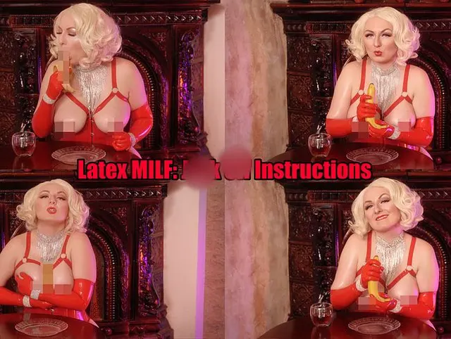 Latex MILF jerk off instructions JOI