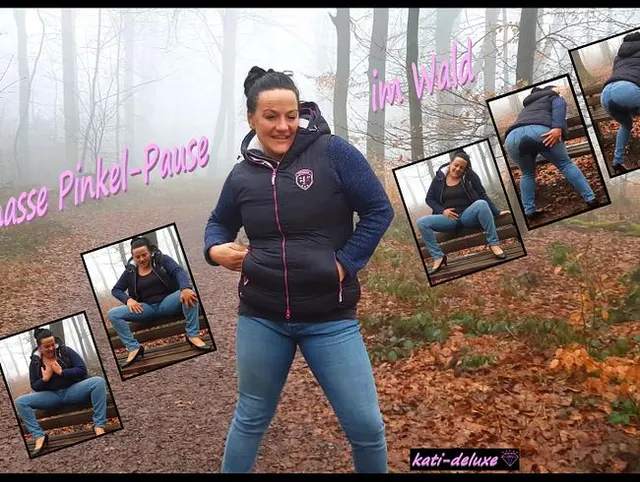 Eine nasse Pinkel-Pause im Wald