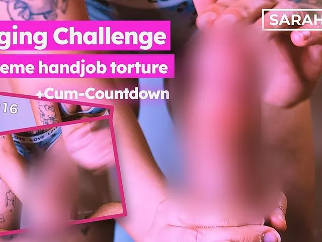 Extreme Edging Challenge - Orgasmuskontrolle. Nach dem Countdown quäle ich seinen Schwanz weiter!!!