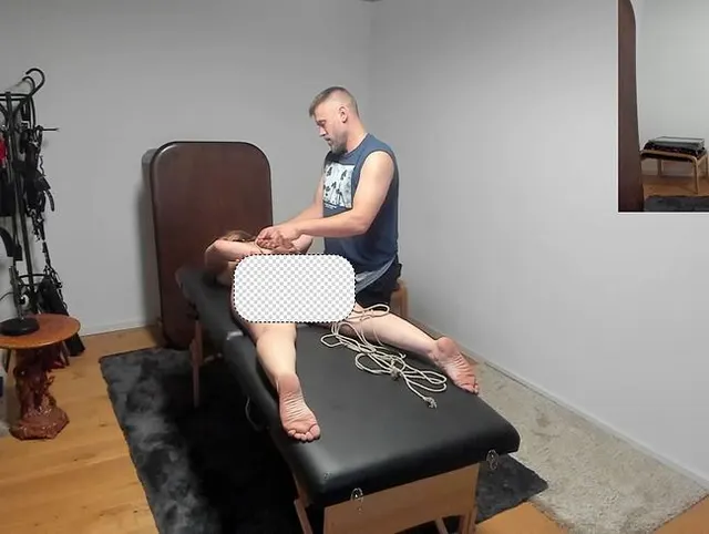Hogtied mit Analplug und Creampie Userwunsch 18.09.2022 Doppelcam