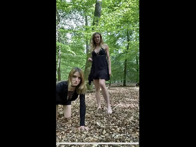 spazieren gehen mit meiner Zofe..
