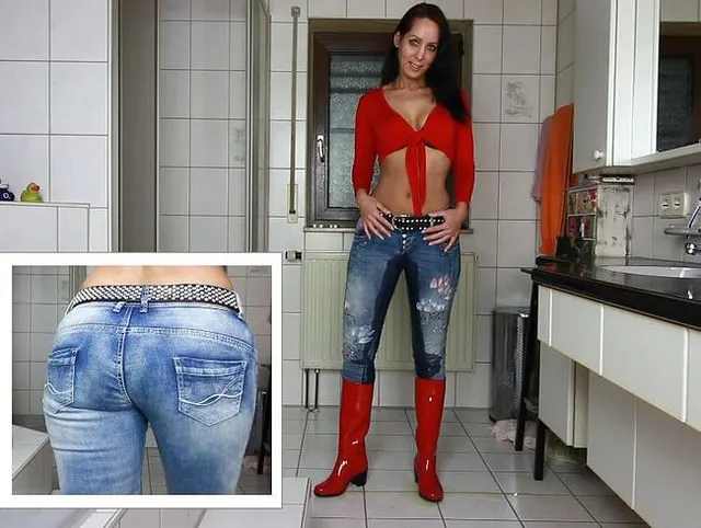 XXL Jeanspiss mit der Gummistiefel-Schlampe