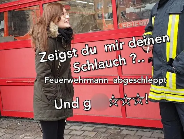 Zeigst du mir deinen Schlauch ? Feuerwehrmann Gefickt !!! Creampie ohne Gummi