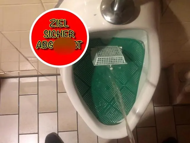 Zielsicher ins Tor gepisst