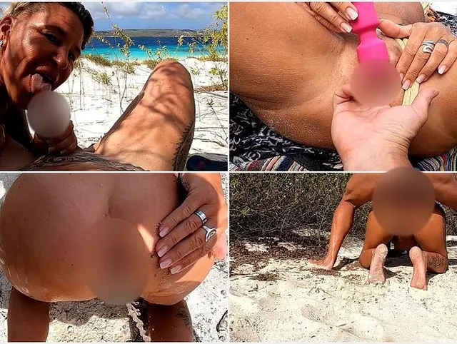 Public Beach Blowjob mit Anal Fick ...