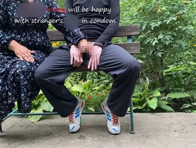 Cuckold-Ehemann wird sich über das Sperma eines Fremden im Kondom freuen