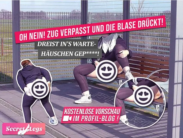 OH NEIN! Zug verpasst und die BLASE DRÜCKT! - Dreist in's Wartehäuschen gepisst!