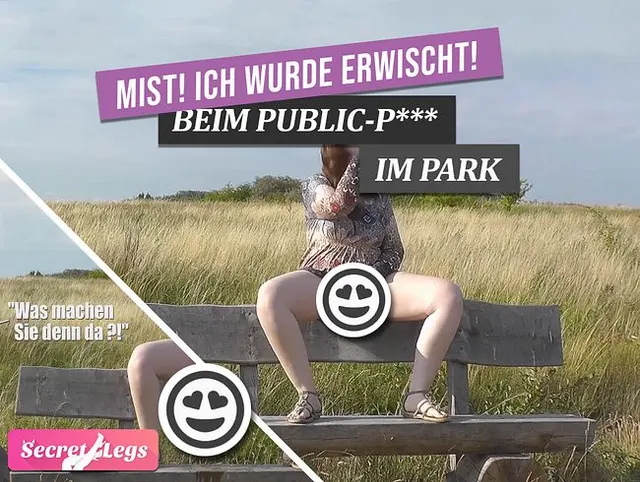 Mist, ich wurde erwischt! Beim Public Piss im Park