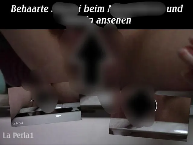 Behaartes Fötzchen beim Pinkeln und Masturbieren ansehen