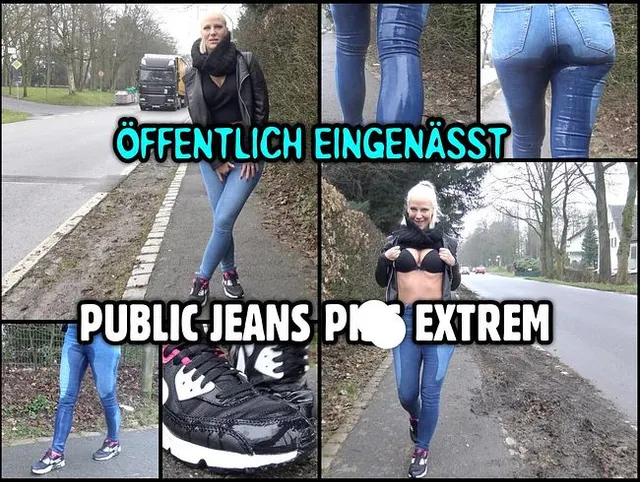 ÖFFENTLICH EINGENÄSST | Public Jeans Piss extrem