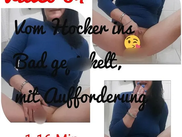 Vom Hocker ins  Bad gepischert.