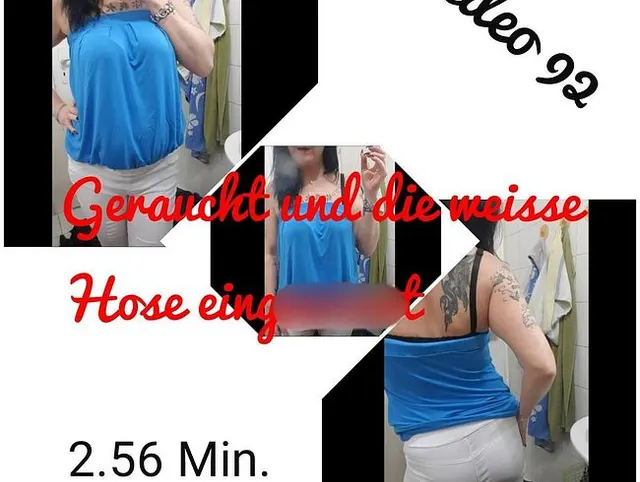 Geraucht und die weisse Hose eingenässt