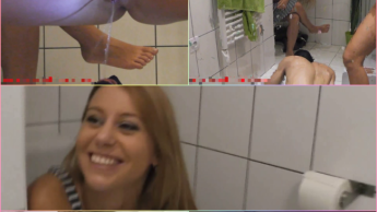 Amirah und Nikki benutzen eine menschliche Toilette