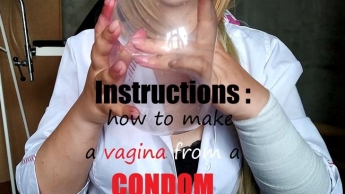 Anleitung, wie man aus einem Kondom eine Vagina macht