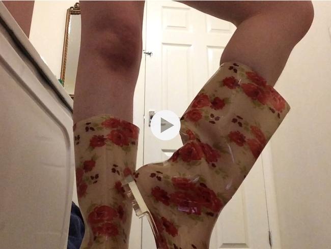 Arikajira Flower Wellies Parade BBW Fetish