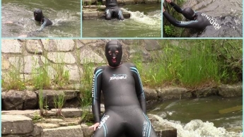 Baden und Schwimmen im Ganzkörper-Neoprenanzug