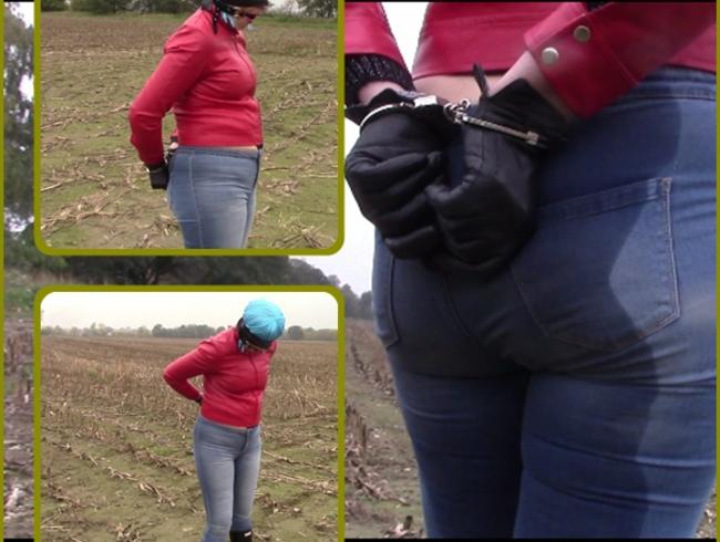 Blind walk in handcuffs and wet jeans