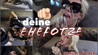 Deine EHEFOTZE schaut zu während du mich FICKST | in alle LÖCHER!