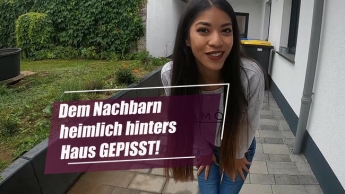 Dem Nachbarn heimlich hinters Haus GEPISST!