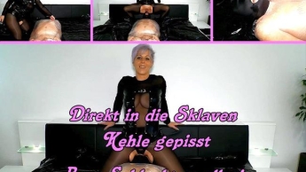 Die Pisse muss ins Sklaven Maul… Ich Pisse alles in deine Kehle!