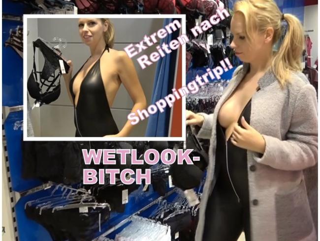 Extrem Reiten nach Shoppingtrip!! Wetlook-Bitch Fick und fertig!