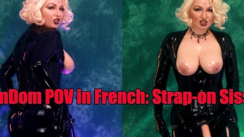 FemDom POV in French: Strap-on Sissy