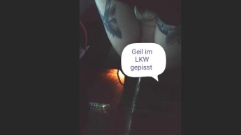 Geil im LKW gepisst