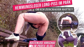 HEMMUNGSLOSER Long-Piss im Park – Ob ich Zuschauer hatte?!