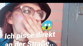 Ich pisse direkt an der Straße!!