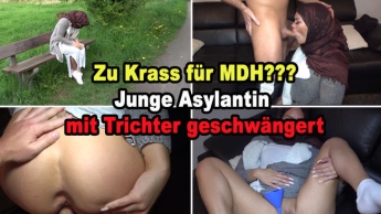 Junge Asylantin mit Trichter geschwängert