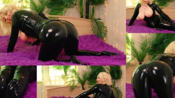 Latex Rubber Ass and Feet Tease
