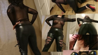 Leggings Bitch schmatzendes Maul gestopft