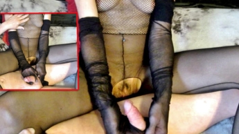 Lingam-Special in FSH – Handjob mit Nylon-Handschuhen 2