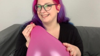 Looner Fetisch! Luftballons aufblasen bis sie platzen