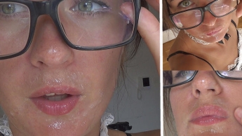 Mein Schritt Bruder Sperma auf meine Brille