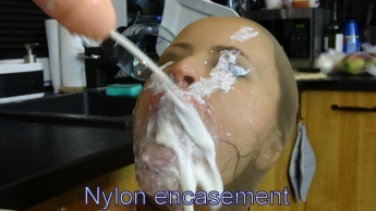 Nylon Hülle und Sperma Fetisch