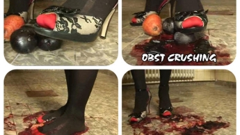 Obst mit High-Heels Zerquetschen (Crushing)