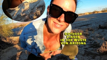 Outdoor pissen in der Wüste Arizonas