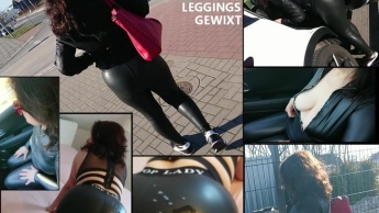 STRASSENFLITTCHEN ABGESCHLEPPT UND AUF DIE LEGGINGS GEWIXT