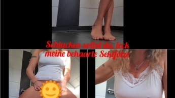 Schlucken sollst du, leck meine behaarte Sektfotze