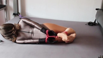 Spandex-Hogtied Bett