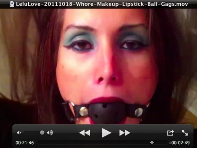 Whore Makeup Lipstick Ball Gags