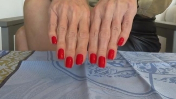 Rote Fingernägel Fetisch – Natürliche Fingernägel! Teil 2