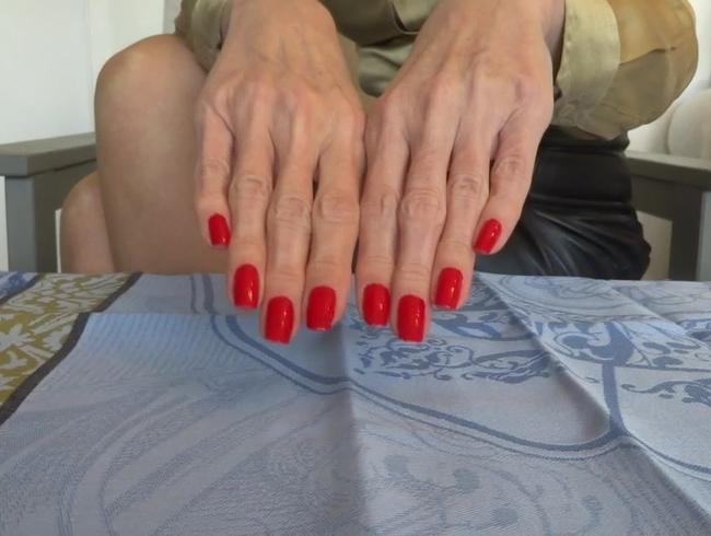 Rote Fingernägel Fetisch – Natürliche Fingernägel! Teil 2