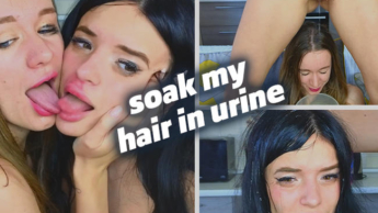 Mit Urin durchnässtes Haar