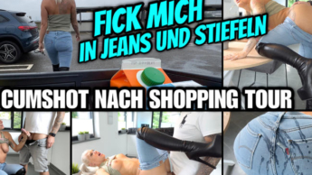 Fick mich in JEANS und STIEFELN | XXL Cumshot auf den Jeans Arsch