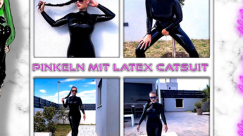 Pinkeln Latex Catsuit