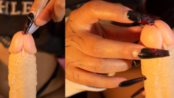 my long and extravagant nails know how to give a lot of pleasure