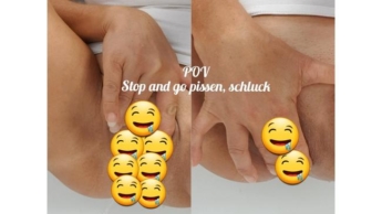 POV: Stop and go pissen, schluck