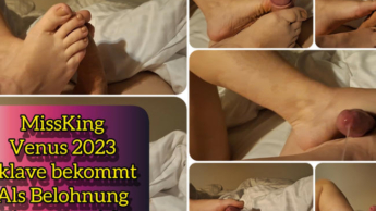 Venus 2023 Sklave bekommt als Belohnung ein Footjob